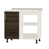 Кухонный модуль угловой Оптима Низ Н89-895 Белый/Дуб Сонома Трюфель (без столешницы) 895х461х820 мм (DTM-071792)