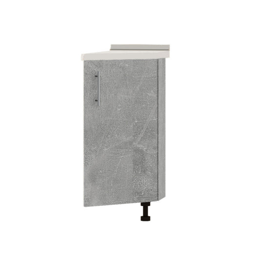 Кухонный модуль угловой Оптима Низ Н93-300 Белый/Бетон (без столешницы) 296х461х820 мм (DTM-071596)