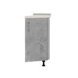 Кухонный модуль угловой Оптима Низ Н93-300 Белый/Бетон (без столешницы) 296х461х820 мм (DTM-071596)