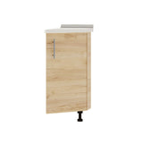 Кухонный модуль угловой Оптима Низ Н93-300 Белый/Дуб Крафт Золотой (без столешницы) 296х461х820 мм (DTM-071598)