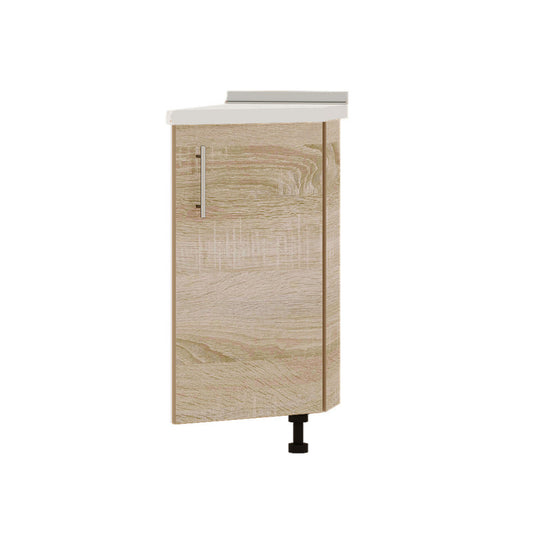 Кухонный модуль угловой Оптима Низ Н93-300 Белый/Дуб Сонома (без столешницы) 296х461х820 мм (DTM-071599)