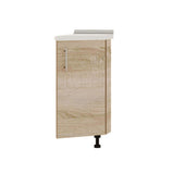 Кухонный модуль угловой Оптима Низ Н93-300 Белый/Дуб Сонома (без столешницы) 296х461х820 мм (DTM-071599)