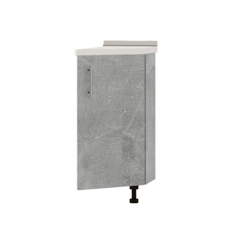 Кухонный модуль угловой Оптима Низ Н97-300 Белый/Бетон (без столешницы) 296х561х820 мм (DTM-071617)