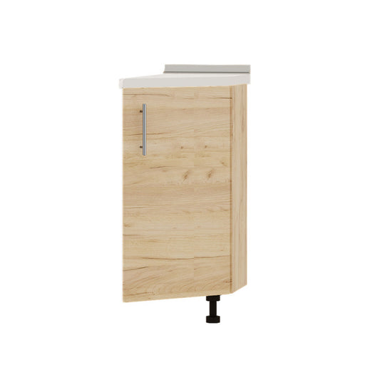 Кухонный модуль угловой Оптима Низ Н97-300 Белый/Дуб Крафт Золотой (без столешницы) 296х561х820 мм (DTM-071619)