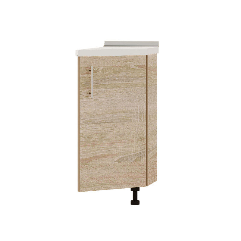 Кухонный модуль угловой Оптима Низ Н97-300 Белый/Дуб Сонома (без столешницы) 296х561х820 мм (DTM-071620)