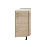 Кухонный модуль угловой Оптима Низ Н97-300 Белый/Дуб Сонома (без столешницы) 296х561х820 мм (DTM-071620)