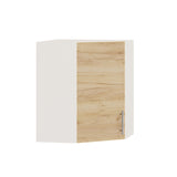 Кухонный модуль угловой Оптима Верх В17-600 Белый/Дуб Крафт Золотой 600х600х720 мм (DTM-072427)