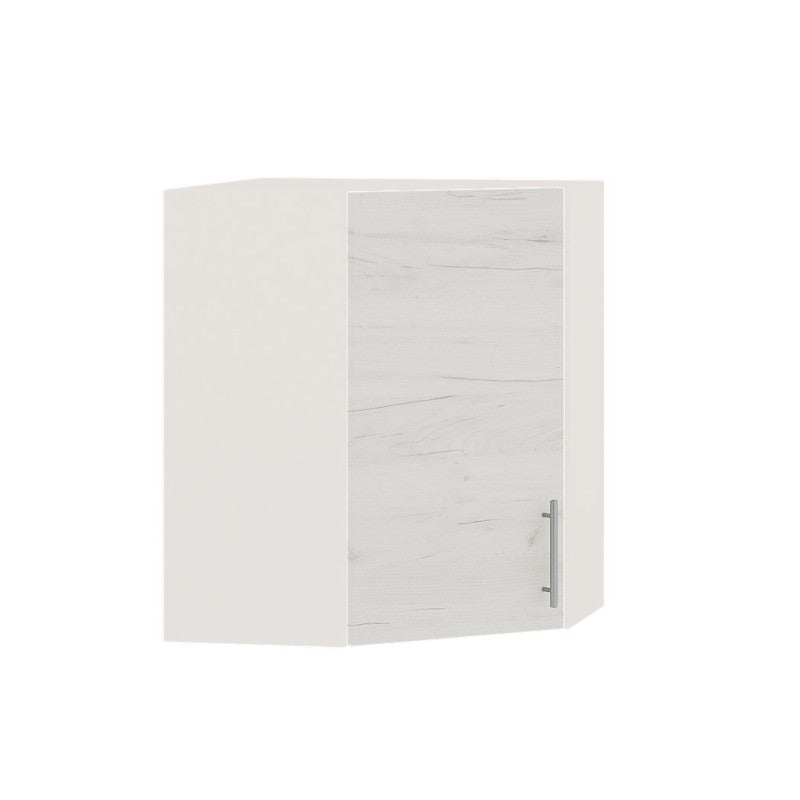 Кухонный модуль угловой Оптима Верх В17-600 Белый/Дуб Крафт Белый 600х600х720 мм (DTM-072426)