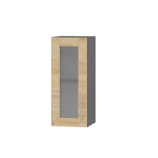 Кухонный модуль витрина Оптима Верх ВВ01-300 Антрацит/Дуб Крафт Золотой 300х296х720 мм (DTM-072984)