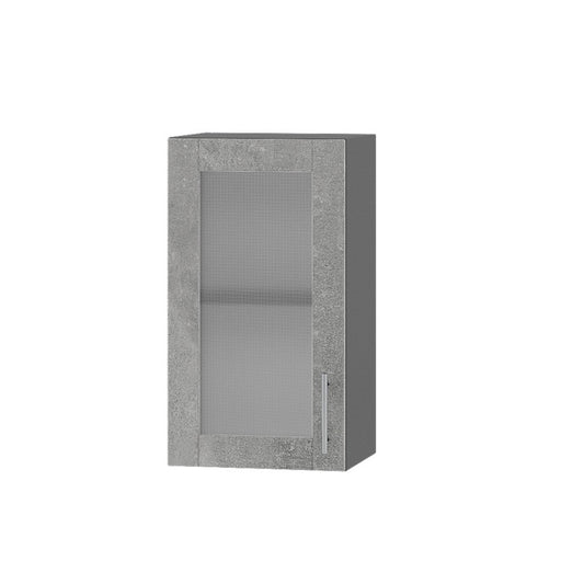 Кухонный модуль витрина Оптима Верх ВВ01-400 Антрацит/Бетон 400х296х720 мм (DTM-073096)