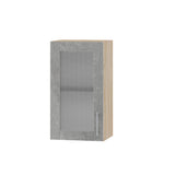 Кухонный модуль витрина Оптима Верх ВВ01-400 Дуб Сонома/Бетон 400х296х720 мм (DTM-073117)