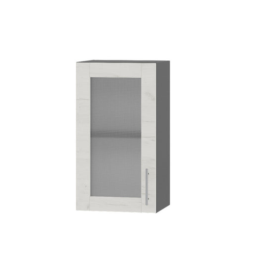 Кухонный модуль витрина Оптима Верх ВВ01-400 Антрацит/Дуб Крафт Белый 400х296х720 мм (DTM-073097)