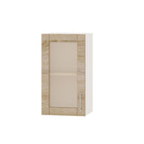 Кухонный модуль витрина Оптима Верх ВВ01-400 Белый/Дуб Сонома 400х296х720 мм (DTM-073106)