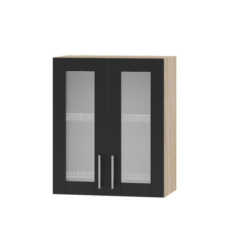 Кухонный модуль витрина Оптима Верх ВВ06-600 Дуб Сонома/Антрацит 600х296х720 мм (DTM-073144)