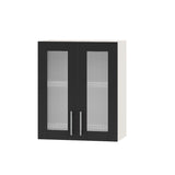 Кухонный модуль витрина Оптима Верх ВВ06-600 Белый/Антрацит 600х296х720 мм (DTM-073130)