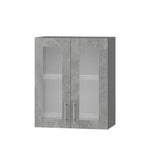 Кухонный модуль витрина Оптима Верх ВВ06-600 Антрацит/Бетон 600х296х720 мм (DTM-073124)