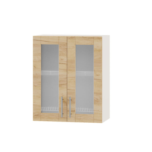 Кухонный модуль витрина Оптима Верх ВВ06-600 Белый/Дуб Крафт Золотой 600х296х720 мм (DTM-073133)