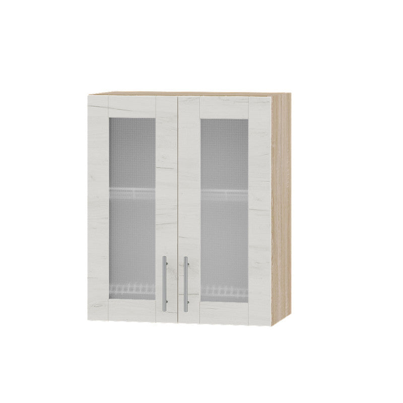 Кухонный модуль витрина Оптима Верх ВВ06-600 Дуб Сонома/Дуб Крафт Белый 600х296х720 мм (DTM-073146)