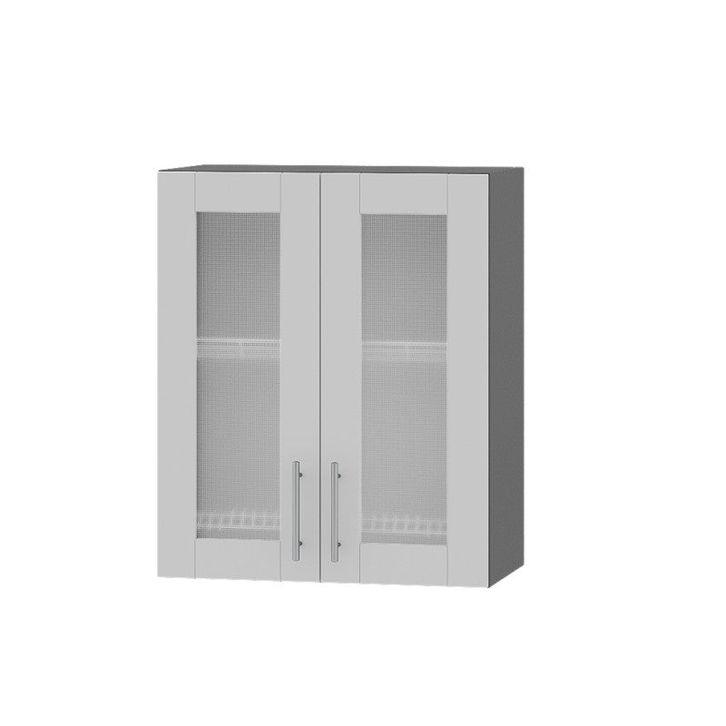 Кухонный модуль витрина Оптима Верх ВВ06-600 Антрацит/Нимфея Альба (Белый) 600х296х720 мм (DTM-073129)