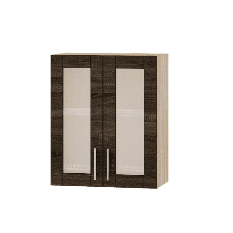 Кухонный модуль витрина Оптима Верх ВВ06-600 Дуб Сонома/Дуб Сонома Трюфель 600х296х720 мм (DTM-073149)