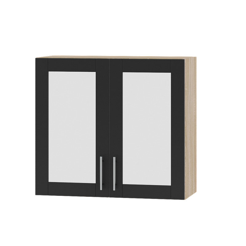 Кухонный модуль витрина Оптима Верх ВВ06-800 Дуб Сонома/Антрацит 800х296х720 мм (DTM-073251)