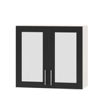 Кухонный модуль витрина Оптима Верх ВВ06-800 Белый/Антрацит 800х296х720 мм (DTM-073158)