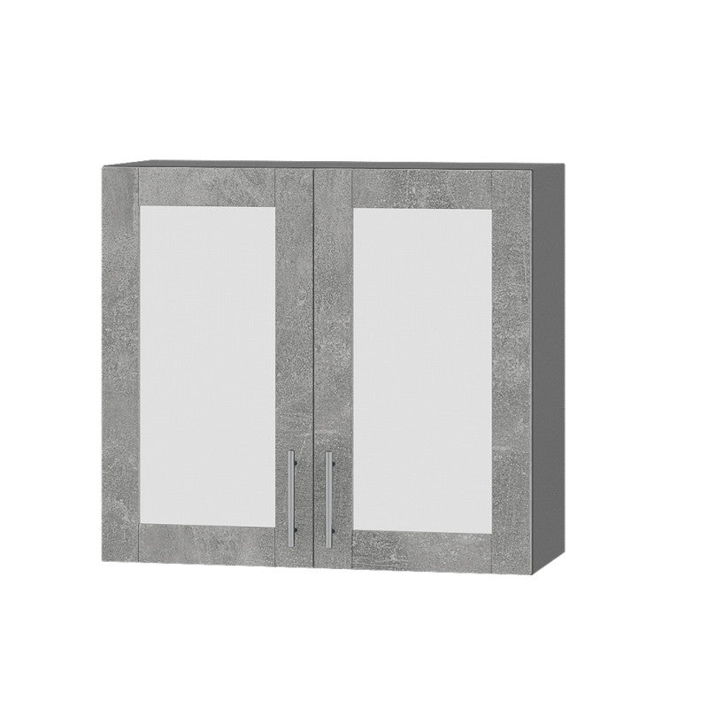 Кухонный модуль витрина Оптима Верх ВВ06-800 Антрацит/Бетон 800х296х720 мм (DTM-073152)