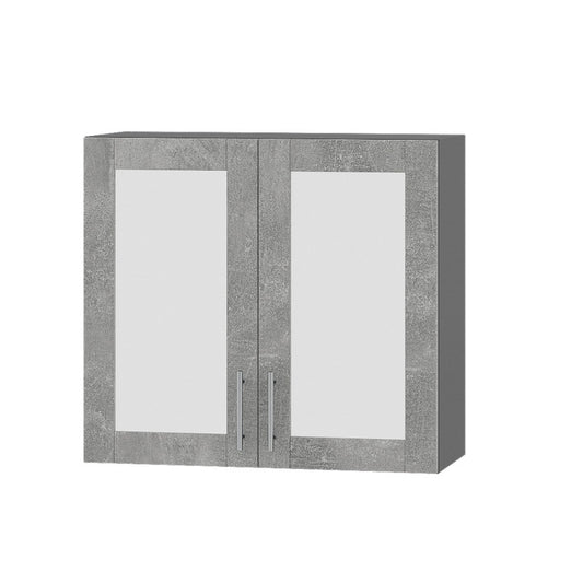 Кухонный модуль витрина Оптима Верх ВВ06-800 Антрацит/Бетон 800х296х720 мм (DTM-073152)