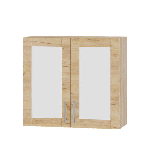 Кухонный модуль витрина Оптима Верх ВВ06-800 Дуб Сонома/Дуб Крафт Золотой 800х296х720 мм (DTM-073254)