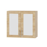 Кухонный модуль витрина Оптима Верх ВВ06-800 Дуб Сонома/Дуб Крафт Золотой 800х296х720 мм (DTM-073254)