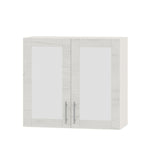 Кухонный модуль витрина Оптима Верх ВВ06-800 Белый/Дуб Крафт Белый 800х296х720 мм (DTM-073160)