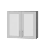 Кухонный модуль витрина Оптима Верх ВВ06-800 Антрацит/Нимфея Альба (Белый) 800х296х720 мм (DTM-073157)