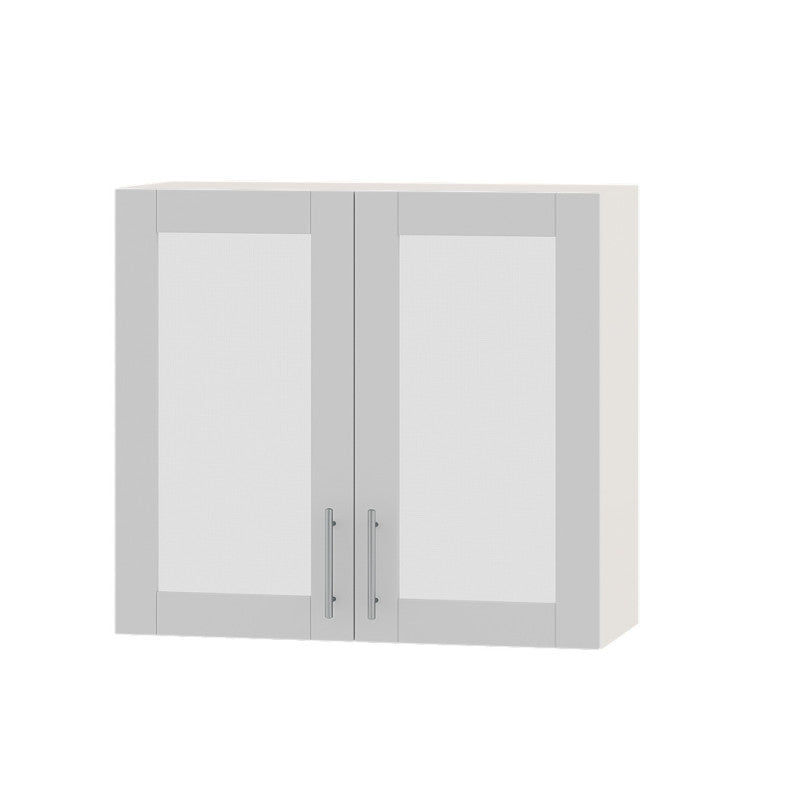 Кухонный модуль витрина Оптима Верх ВВ06-800 Белый/Нимфея Альба (Белый) 800х296х720 мм (DTM-073164)