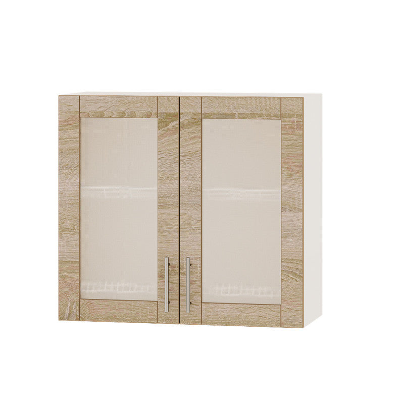 Кухонный модуль витрина Оптима Верх ВВ06-800 Белый/Дуб Сонома 800х296х720 мм (DTM-073162)