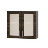 Кухонный модуль витрина Оптима Верх ВВ06-800 Антрацит/Дуб Сонома Трюфель 800х296х720 мм (DTM-073156)