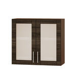 Кухонный модуль витрина Оптима Верх ВВ06-800 Венге темный/Дуб Сонома Трюфель 800х296х720 мм (DTM-073243)