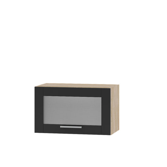 Кухонный модуль витрина Оптима Верх ВВ09-600 Дуб Сонома/Антрацит 600х296х360 мм (DTM-073279)