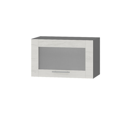 Кухонный модуль витрина Оптима Верх ВВ09-600 Антрацит/Дуб Крафт Белый 600х296х360 мм (DTM-073260)