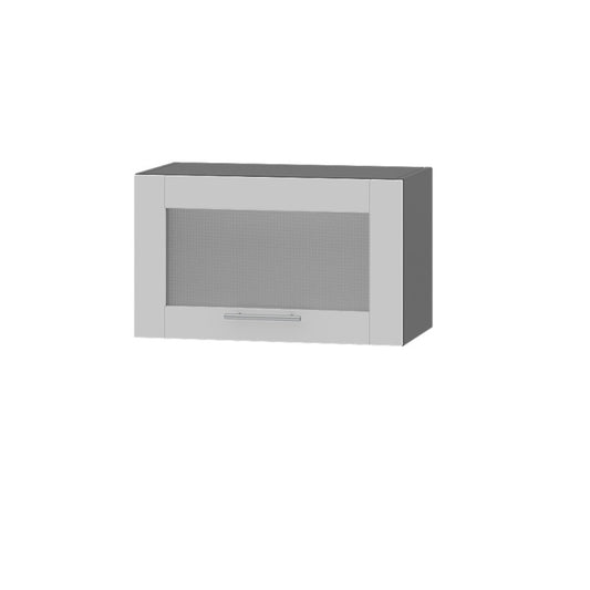 Кухонный модуль витрина Оптима Верх ВВ09-600 Антрацит/Нимфея Альба (Белый) 600х296х360 мм (DTM-073264)