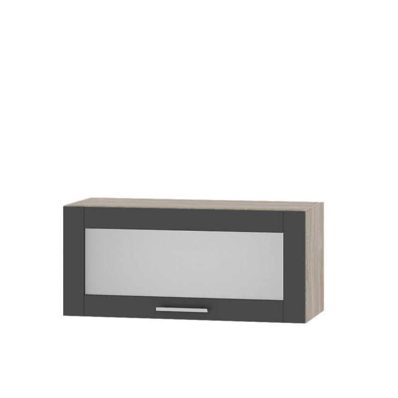 Кухонный модуль витрина Оптима Верх ВВ09-800 Дуб Сонома/Антрацит 800х296х360 мм (DTM-073300)