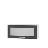 Кухонный модуль витрина Оптима Верх ВВ09-800 Белый/Антрацит 800х296х360 мм (DTM-073293)