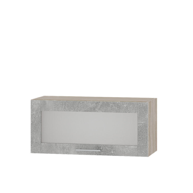 Кухонный модуль витрина Оптима Верх ВВ09-800 Дуб Сонома/Бетон 800х296х360 мм (DTM-073301)