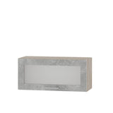 Кухонный модуль витрина Оптима Верх ВВ09-800 Дуб Сонома/Бетон 800х296х360 мм (DTM-073301)