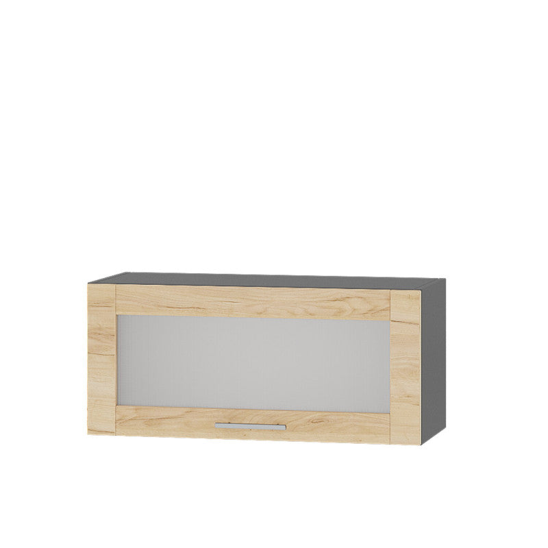 Кухонный модуль витрина Оптима Верх ВВ09-800 Антрацит/Дуб Крафт Золотой 800х296х360 мм (DTM-073289)