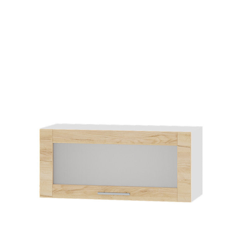 Кухонный модуль витрина Оптима Верх ВВ09-800 Белый/Дуб Крафт Золотой 800х296х360 мм (DTM-073296)