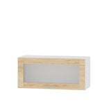 Кухонный модуль витрина Оптима Верх ВВ09-800 Белый/Дуб Крафт Золотой 800х296х360 мм (DTM-073296)