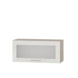 Кухонный модуль витрина Оптима Верх ВВ09-800 Дуб Сонома/Дуб Крафт Белый 800х296х360 мм (DTM-073302)