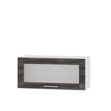 Кухонный модуль витрина Оптима Верх ВВ09-800 Белый/Дуб Сонома Трюфель 800х296х360 мм (DTM-073298)