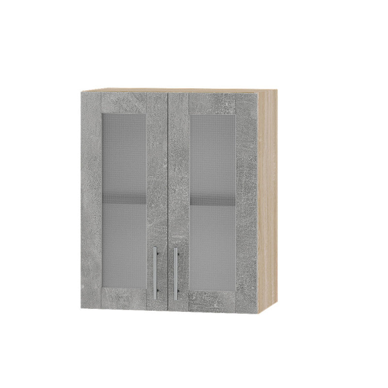 Кухонный модуль витрина Оптима Верх ВВ10-600 Дуб Сонома/Бетон 600х296х720 мм (DTM-073417)