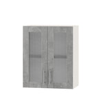 Кухонный модуль витрина Оптима Верх ВВ10-600 Белый/Бетон 600х296х720 мм (DTM-073315)